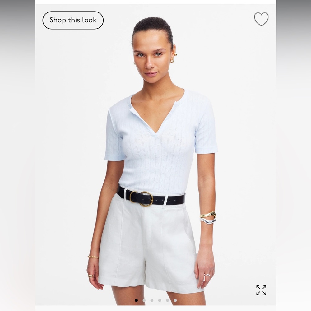 BNWT Madewell Pintucked Shorts in 100% Linen